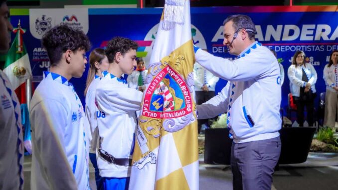 Abandera Alcalde a delegación del Municipio de Chihuahua para Juegos Estatales CONADE 2025