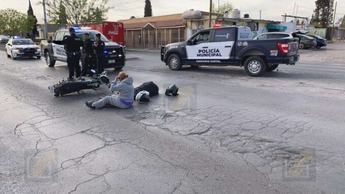 Motociclistas lesionados tras choque y fuga en Lombardo Toledano