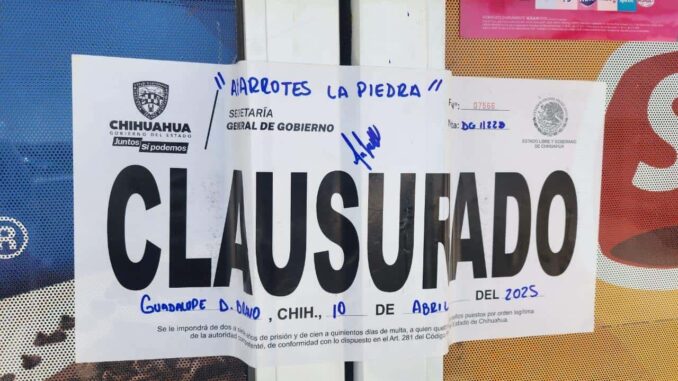 Realiza gobernación estatal 317 inspecciones y clausura 9 establecimientos durante la última semana