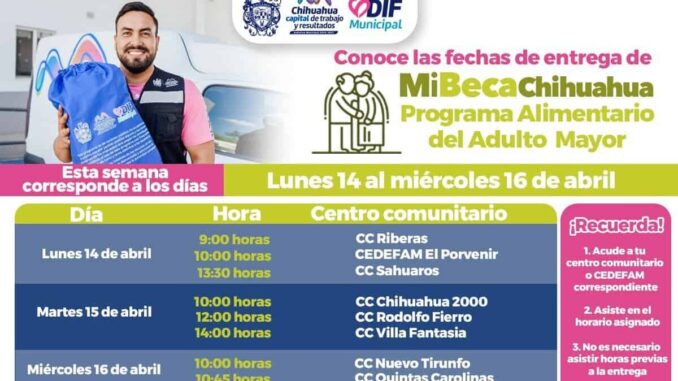 Informa Municipio fecha, horarios y lugares de entrega PAAM del 14 al 16 de abril