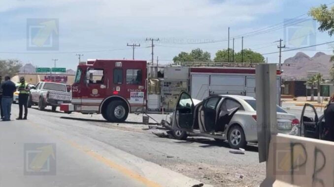 Tres personas resultan lesionadas tras choque múltiple cerca de Aldama